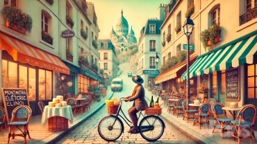 Passeio de Bicicleta Elétrica: Montmartre, queijos e vinhos